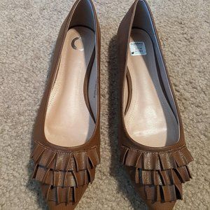 Brown Flats with Ruffles